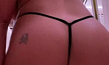 Big ass amateur twerks in G-string